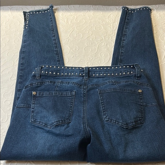 VENUS Dark Blue Studded Skinny Jeans - Picture 8 of 11